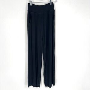 Cozy Earth Pants Womens XS Black Ribbed Lounge Sweatpants Bamboo‎